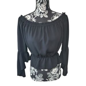 Express Black Off-Shoulder/ Bardot Blouse